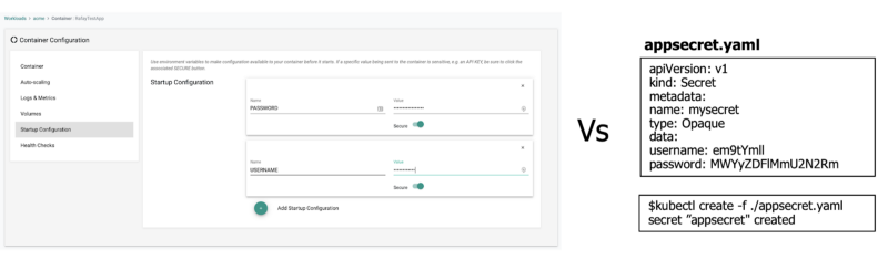 Intuitive, GUI based Secrets Configuration