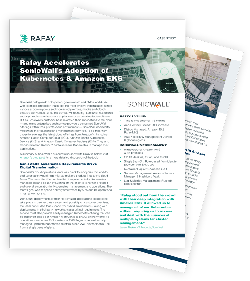 image for Rafay Accelerates SonicWall’s Adoption of Kubernetes and Amazon EKS