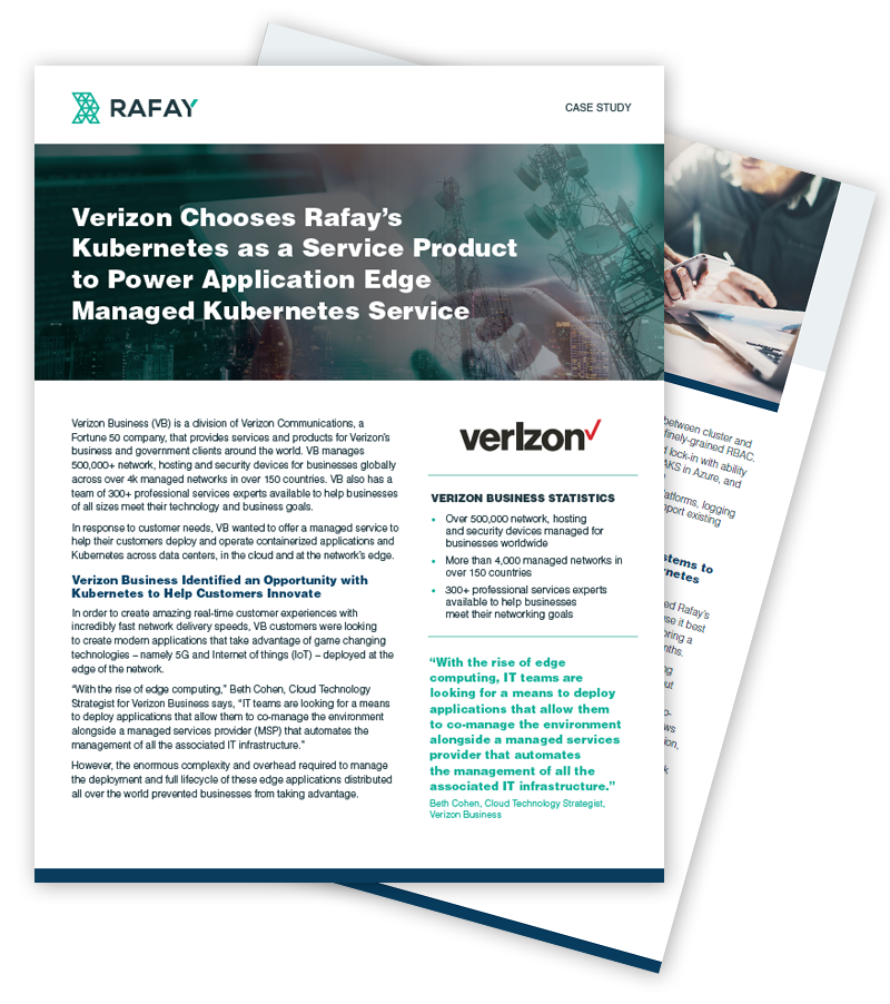 image for Verizon Selects Rafay for Kubernetes Operations