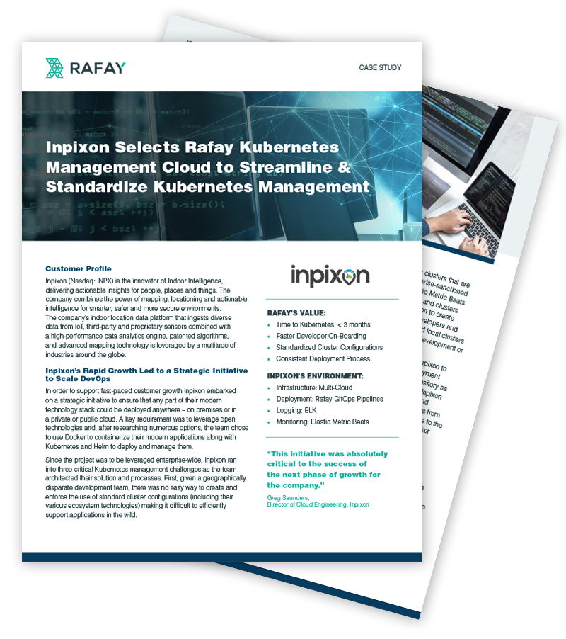 image for Inpixon Selects Rafay to Streamline & Standardize Kubernetes Ops