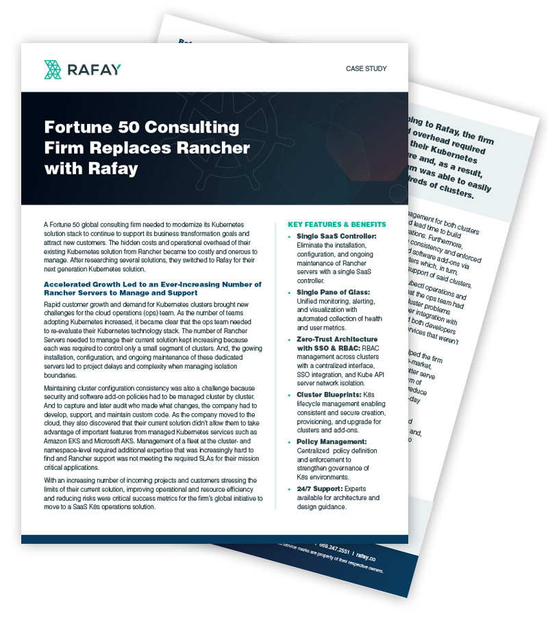 image for Fortune 50 Consulting Firm Replaces Rancher with Rafay